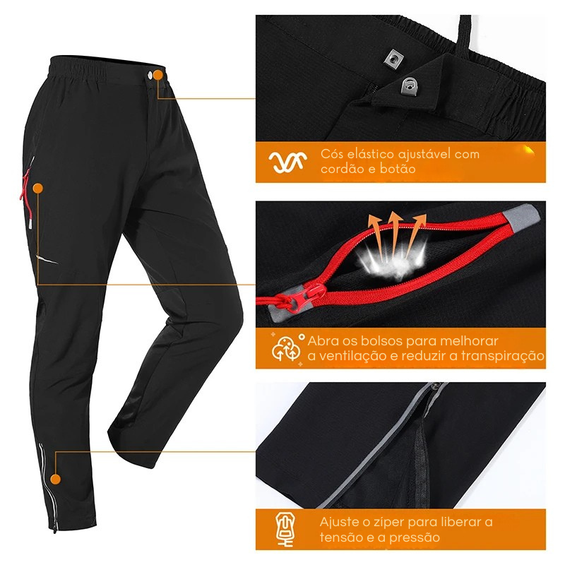 Calças de Ciclismo Unisex West Biking à Prova de Vento e UV