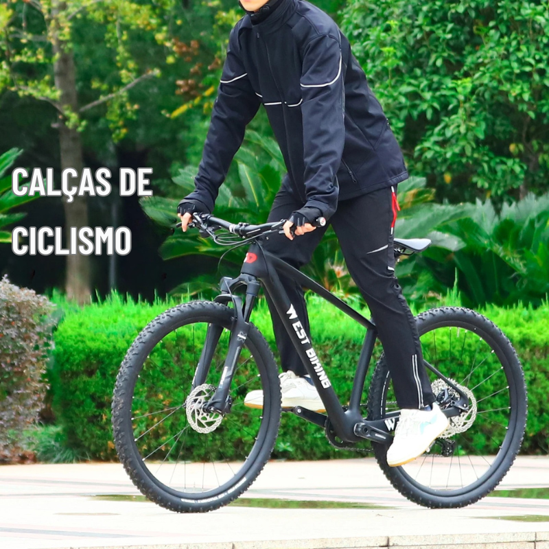 Calças de Ciclismo Unisex West Biking à Prova de Vento e UV