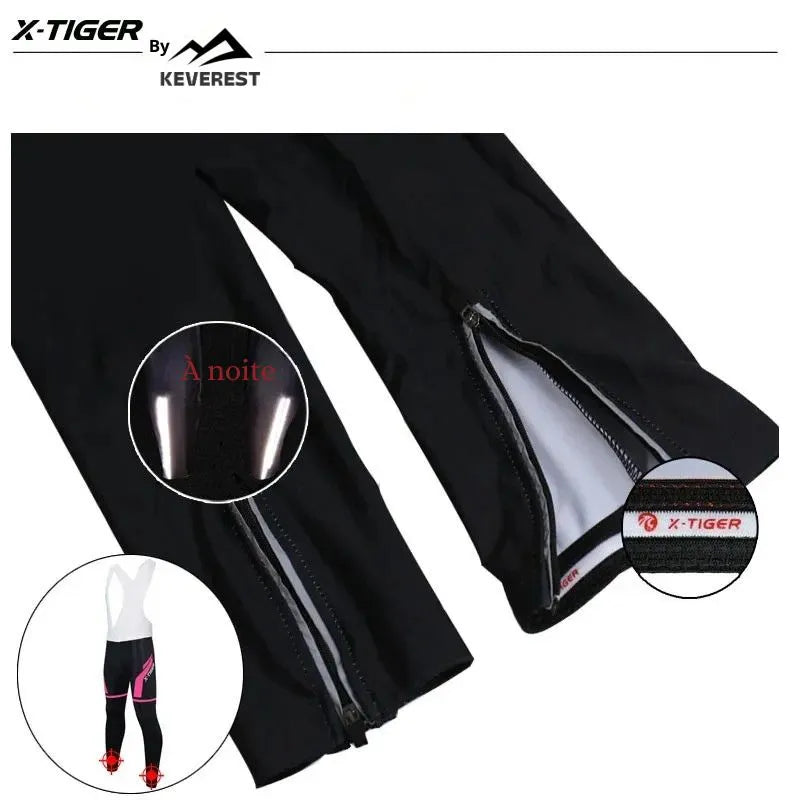 Calças Bib Femininas X-Tiger Pro para Ciclismo