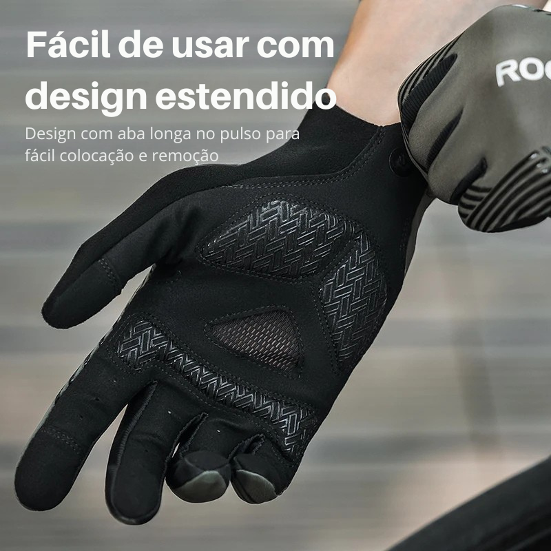Luvas Rockbros Ciclismo Tela Sensível e Antiderrapante