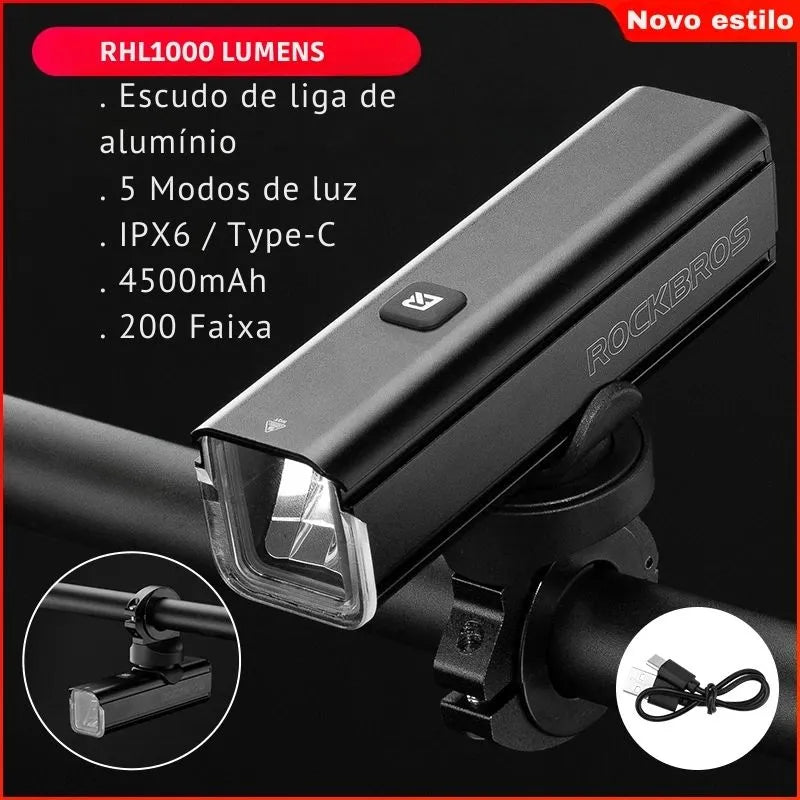 Luz de Bicicleta 1000lm Rockbros - Keverest
