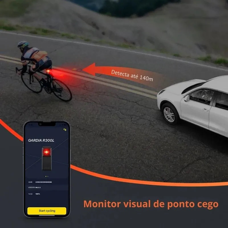 Luz Traseira Radar Keverest W100 para Bicicleta