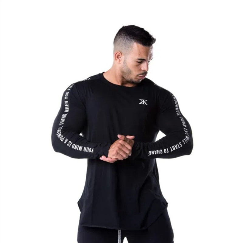 Camiseta Masculina Manga Comprida - Fitness e Casual