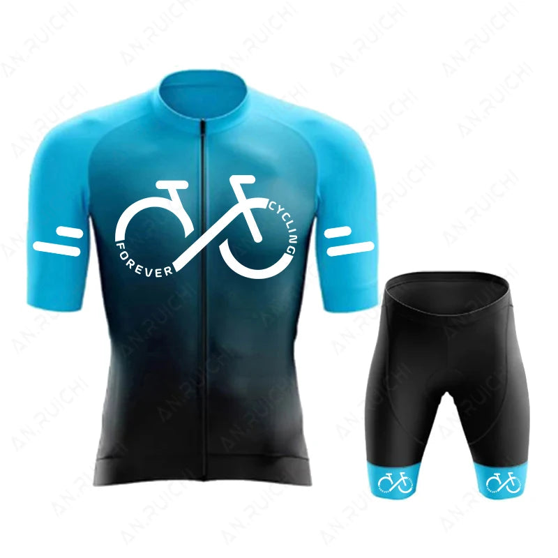 Conjunto de Camisa de Ciclismo Masculina com Proteção UV