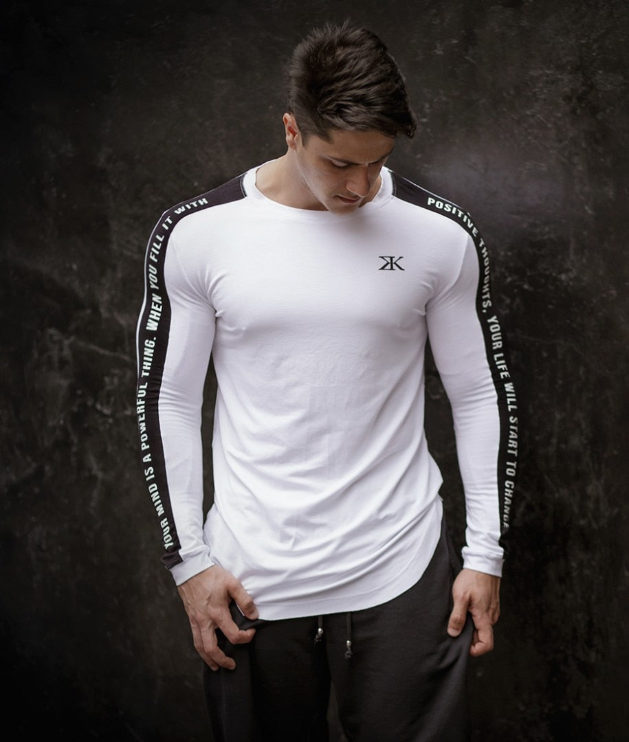Camiseta Masculina Manga Comprida - Fitness e Casual