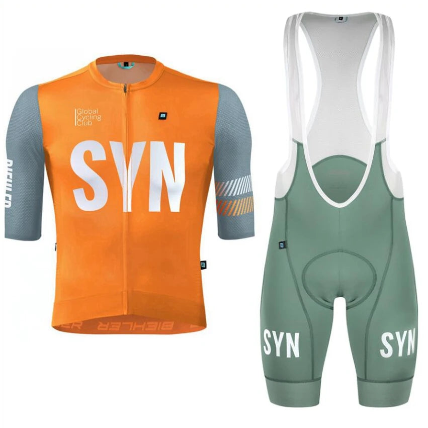 Conjunto de Ciclismo SYN Masculino - Camisa e Bib Shorts