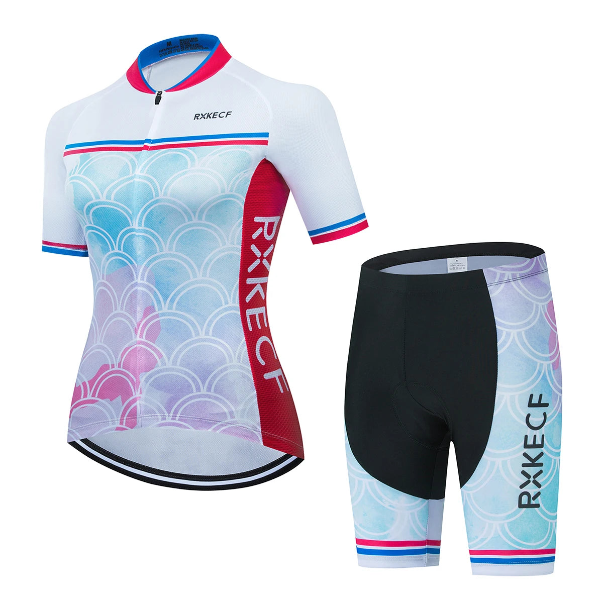 RXKECF-Conjunto de Jersey Ciclismo Manga Curta Feminina, Roupa Esportiva, Kit Vestuário Bicicleta, MTB Maillot, Roupa de Bicicleta Ciclista, 2023