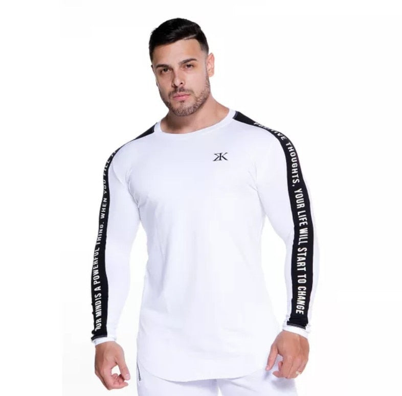 Camiseta Masculina Manga Comprida - Fitness e Casual
