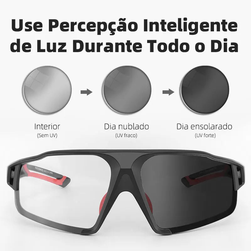 Óculos De Ciclismo Fotocromático