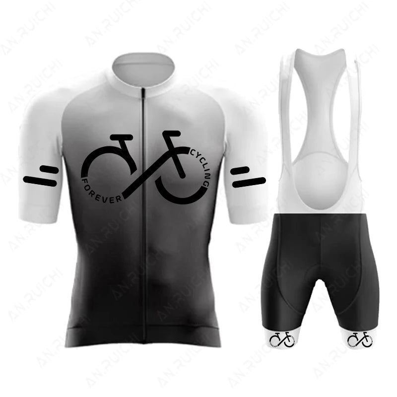 Conjunto de Camisa de Ciclismo Masculina com Proteção UV
