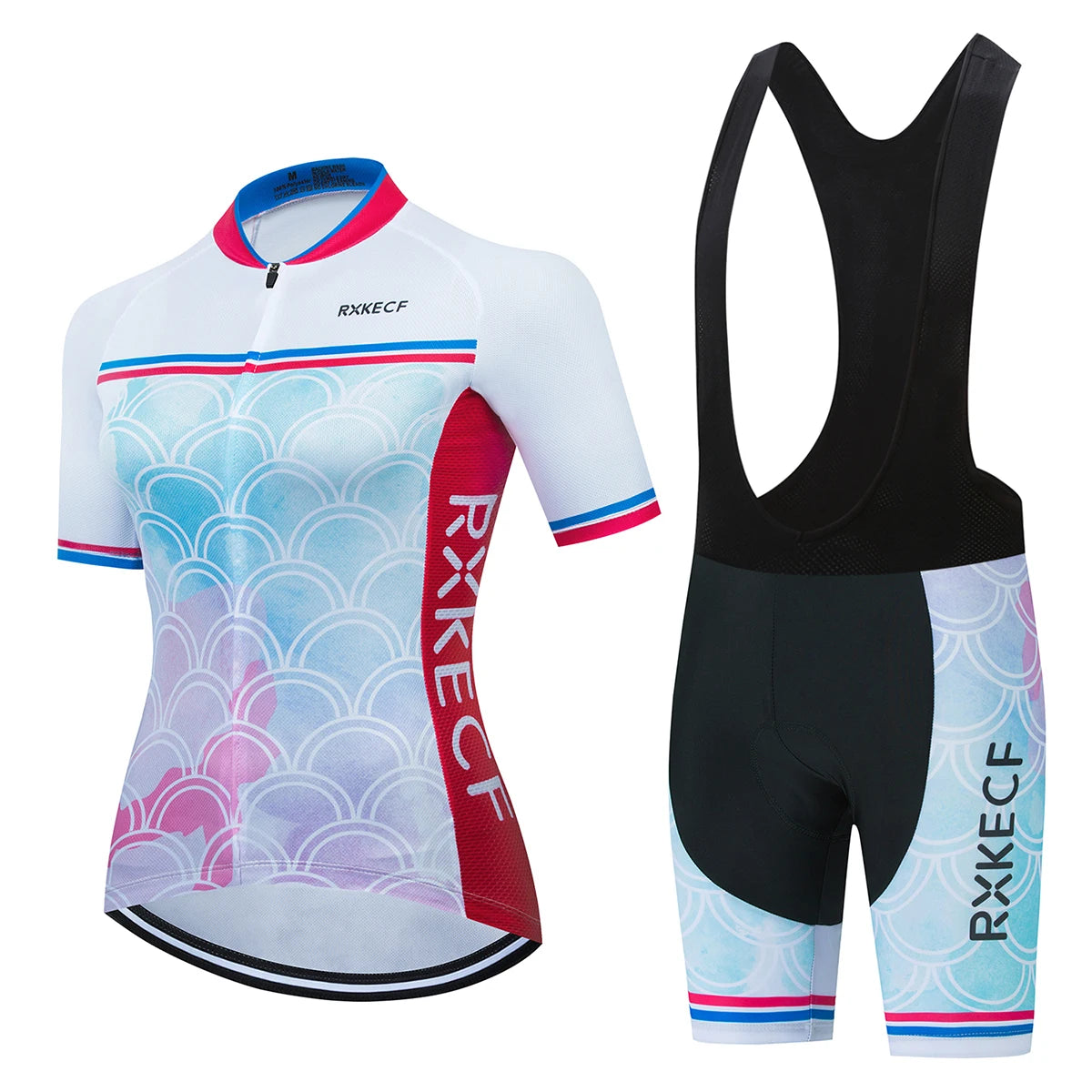 RXKECF-Conjunto de Jersey Ciclismo Manga Curta Feminina, Roupa Esportiva, Kit Vestuário Bicicleta, MTB Maillot, Roupa de Bicicleta Ciclista, 2023