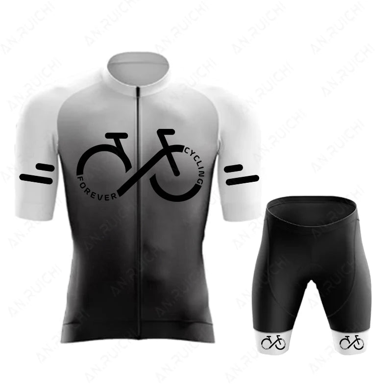 Conjunto de Camisa de Ciclismo Masculina com Proteção UV