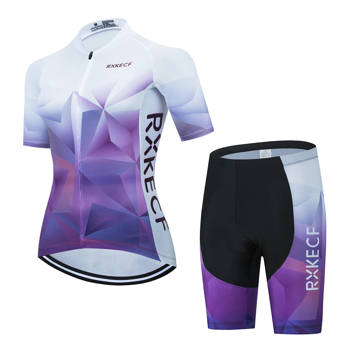 RXKECF-Conjunto de Jersey Ciclismo Manga Curta Feminina, Roupa Esportiva, Kit Vestuário Bicicleta, MTB Maillot, Roupa de Bicicleta Ciclista, 2023