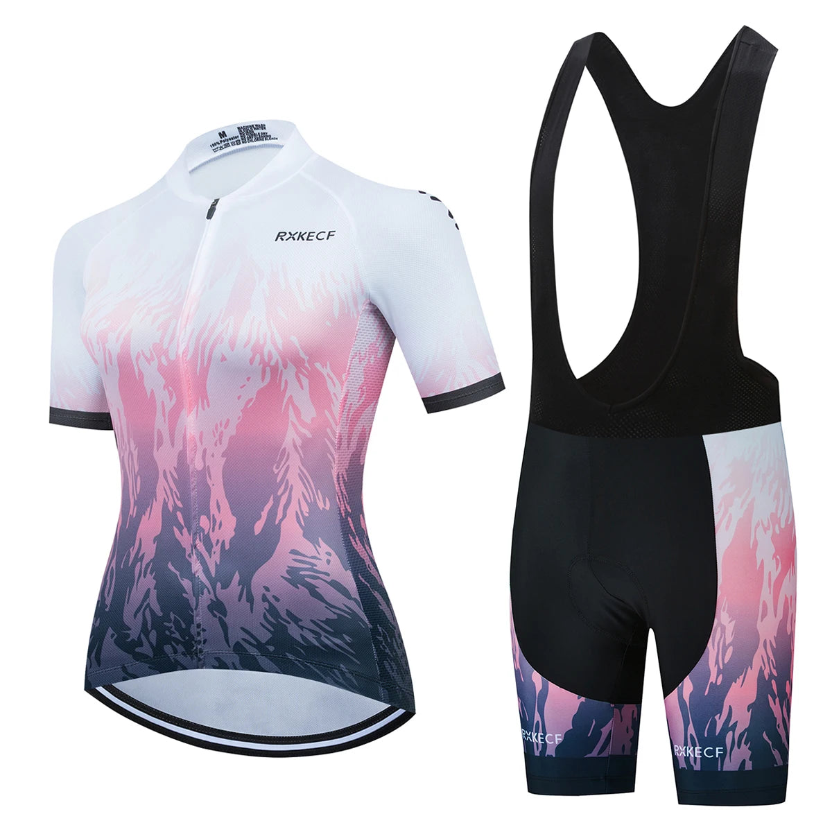 RXKECF-Conjunto de Jersey Ciclismo Manga Curta Feminina, Roupa Esportiva, Kit Vestuário Bicicleta, MTB Maillot, Roupa de Bicicleta Ciclista, 2023