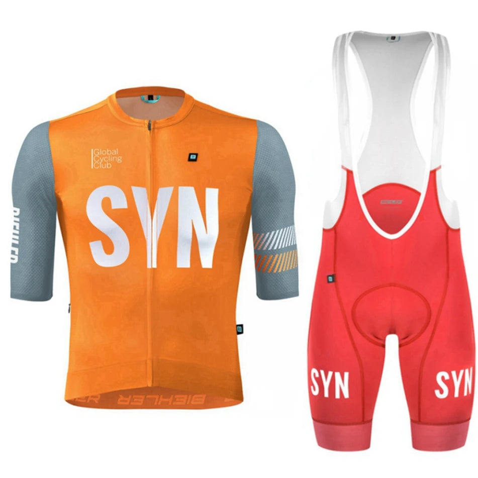 Conjunto de Ciclismo SYN Masculino - Camisa e Bib Shorts