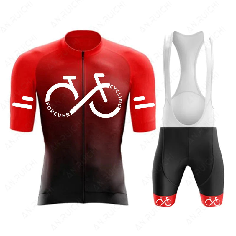 Conjunto de Camisa de Ciclismo Masculina com Proteção UV