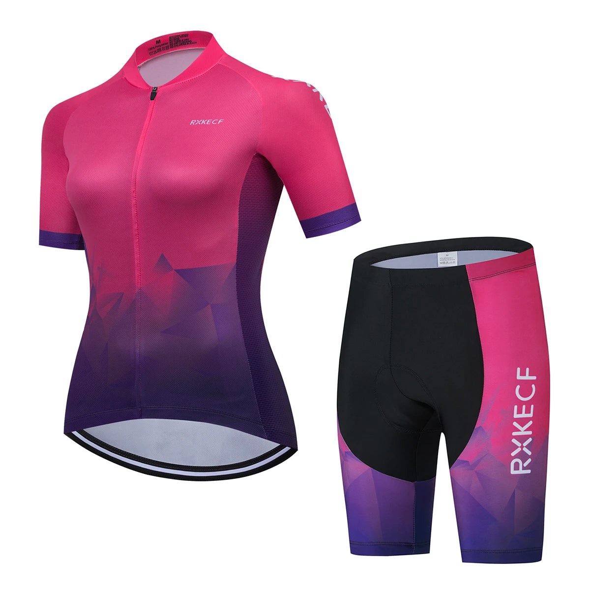 RXKECF-Conjunto de Jersey Ciclismo Manga Curta Feminina, Roupa Esportiva, Kit Vestuário Bicicleta, MTB Maillot, Roupa de Bicicleta Ciclista, 2023