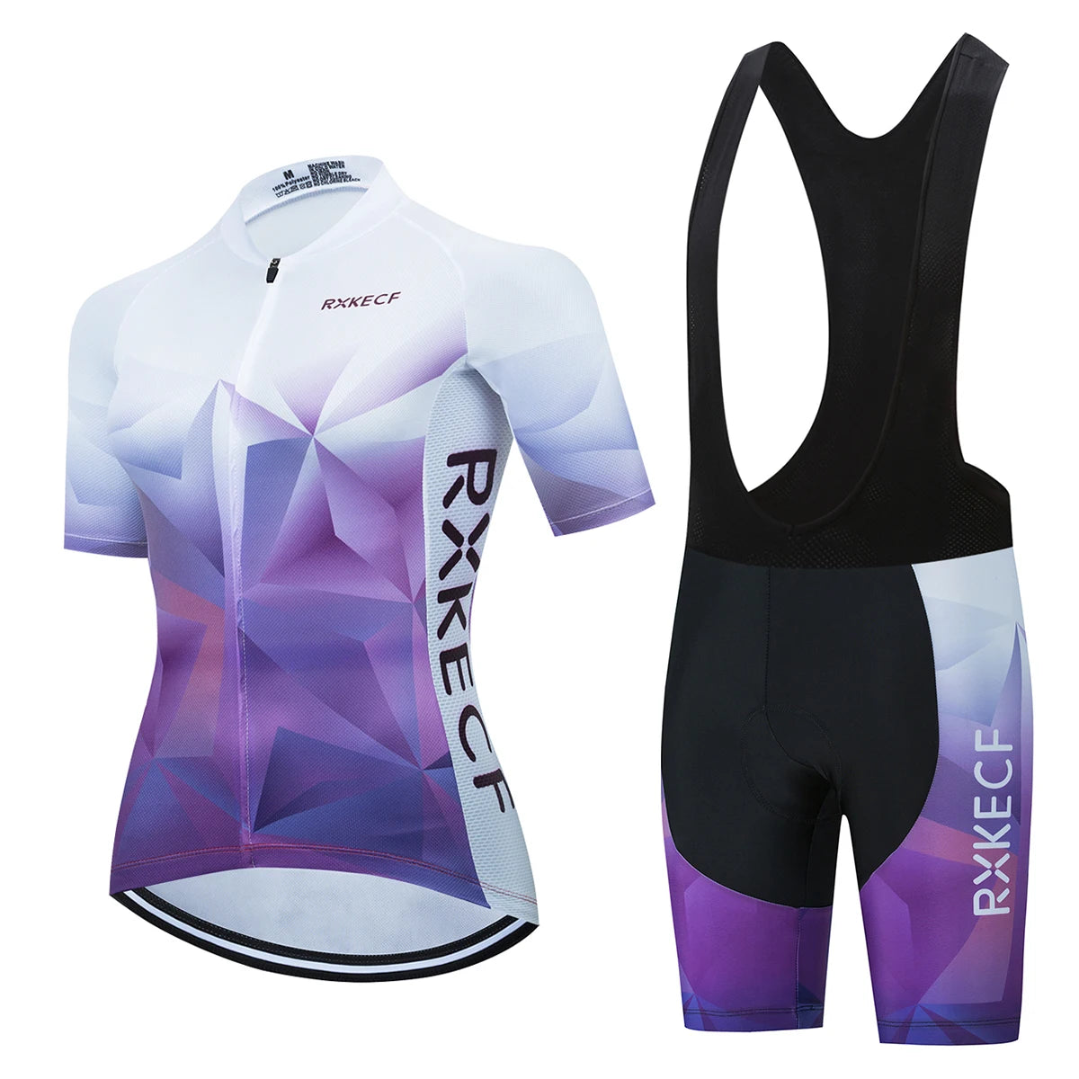 RXKECF-Conjunto de Jersey Ciclismo Manga Curta Feminina, Roupa Esportiva, Kit Vestuário Bicicleta, MTB Maillot, Roupa de Bicicleta Ciclista, 2023