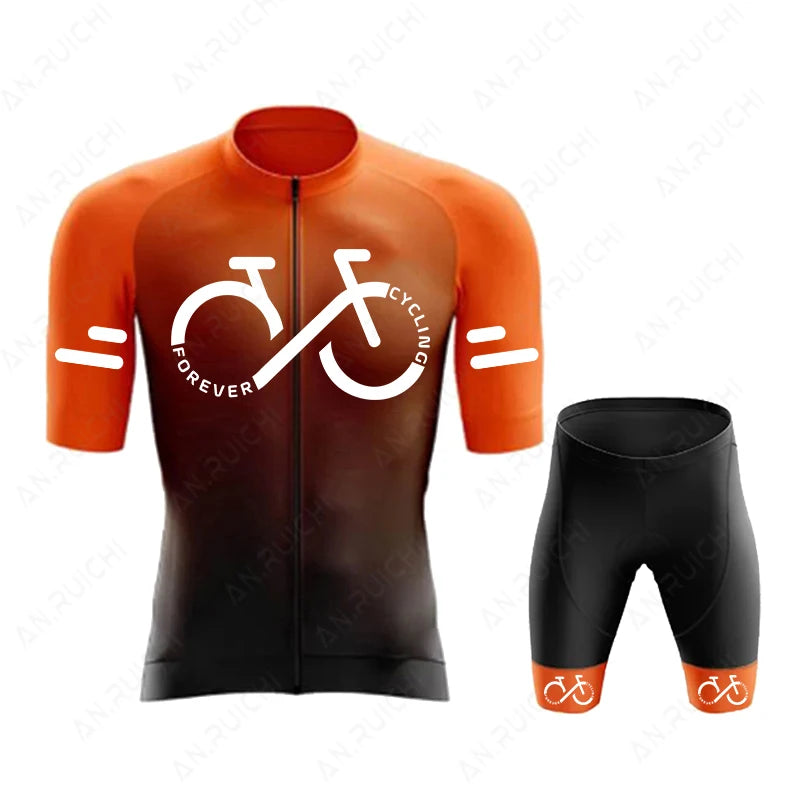 Conjunto de Camisa de Ciclismo Masculina com Proteção UV