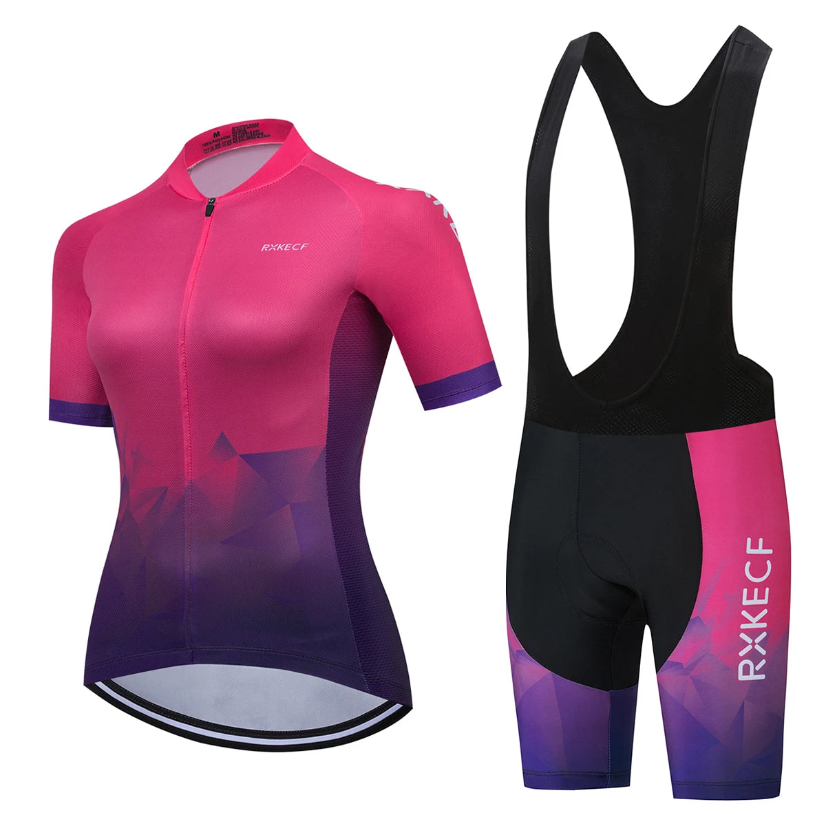 RXKECF-Conjunto de Jersey Ciclismo Manga Curta Feminina, Roupa Esportiva, Kit Vestuário Bicicleta, MTB Maillot, Roupa de Bicicleta Ciclista, 2023