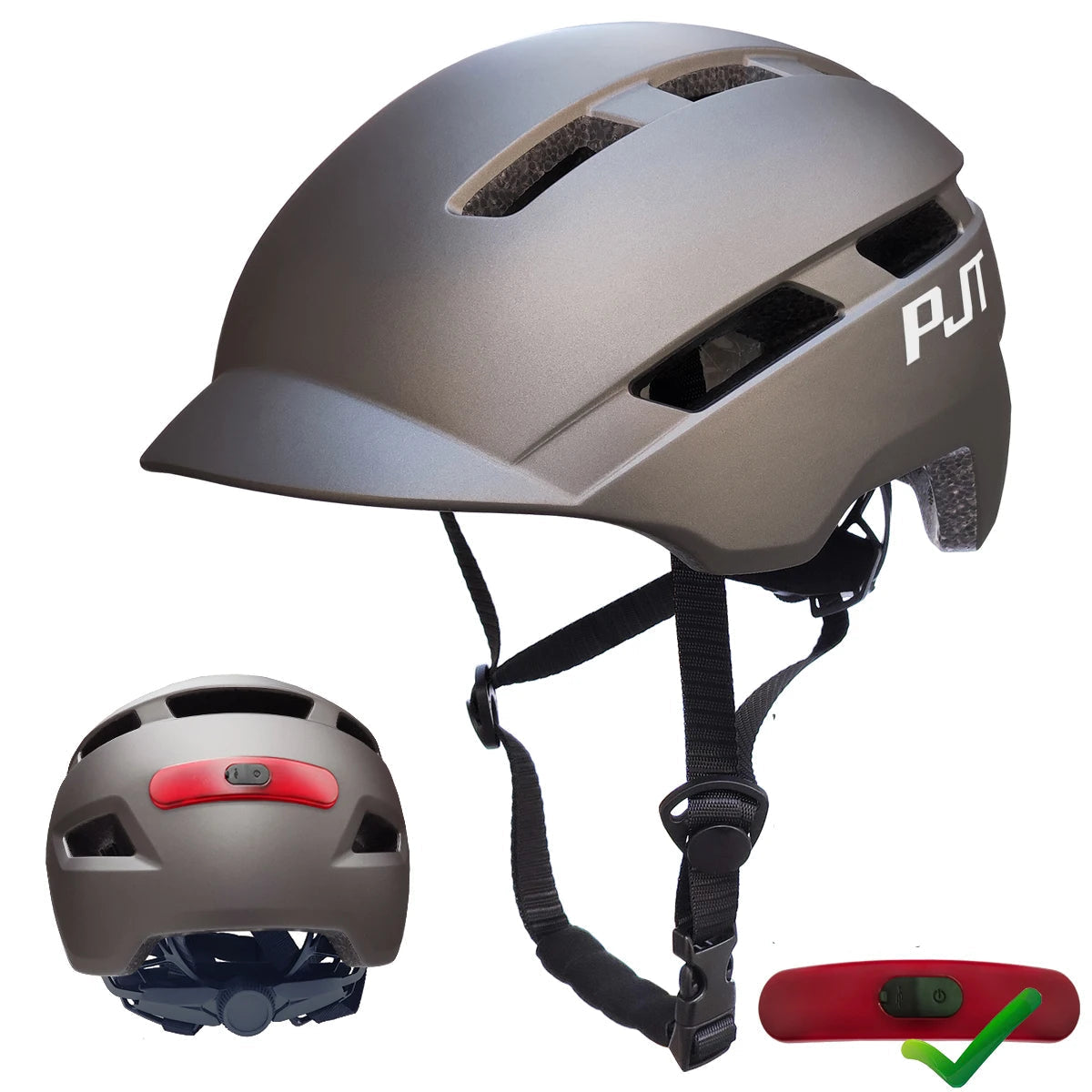 Capacete de Ciclismo Recarregável com Luz USB - Keverest