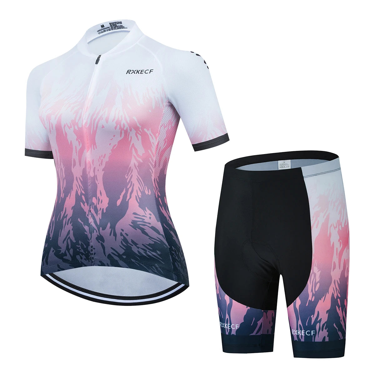 RXKECF-Conjunto de Jersey Ciclismo Manga Curta Feminina, Roupa Esportiva, Kit Vestuário Bicicleta, MTB Maillot, Roupa de Bicicleta Ciclista, 2023