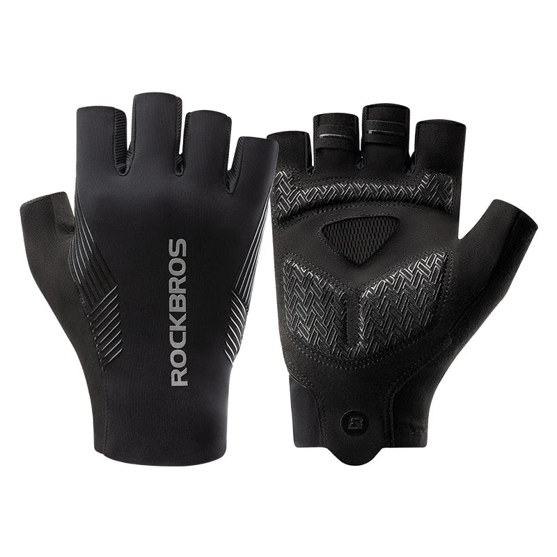 Rockbros luvas de ciclismo primavera verão tela sensível ao toque antiderrapante respirável mtb bicicleta de estrada correndo fitness ginásio luvas do motor