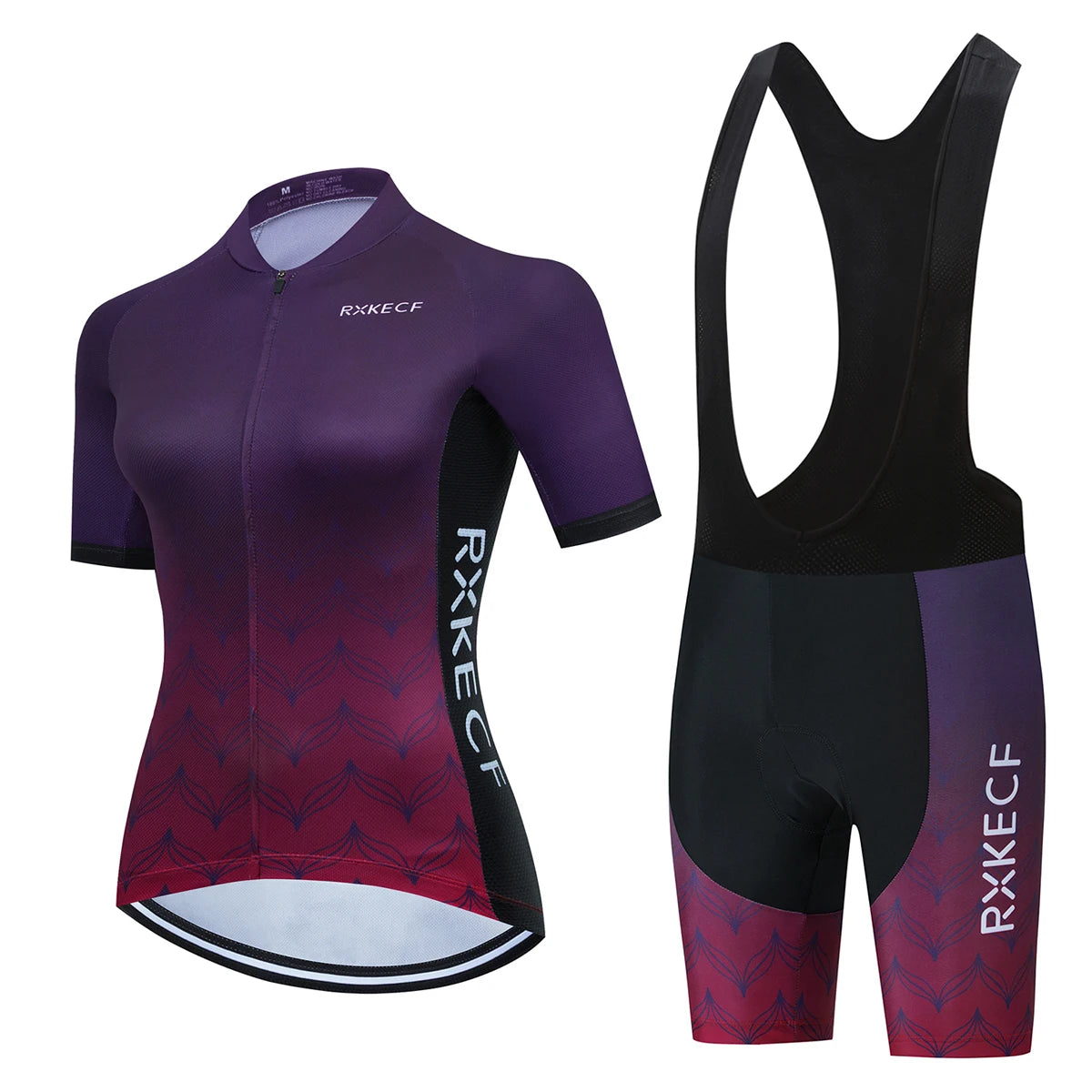 RXKECF-Conjunto de Jersey Ciclismo Manga Curta Feminina, Roupa Esportiva, Kit Vestuário Bicicleta, MTB Maillot, Roupa de Bicicleta Ciclista, 2023