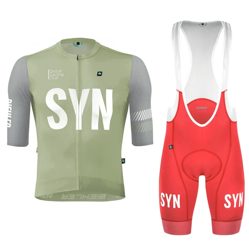 Conjunto de Ciclismo SYN Masculino - Camisa e Bib Shorts