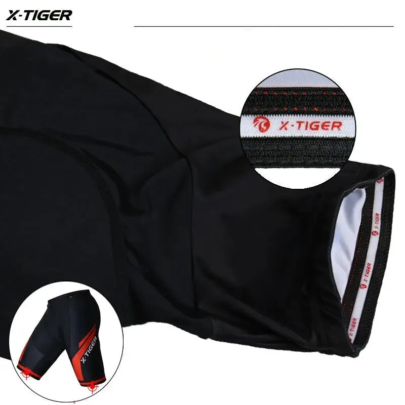 X-TIGER Cycling Shorts Men Gel Pad Roupas de Bicicleta MTB Road Bike Calças Anti-slip Leg Grips Bike Shorts Summer Outfit Roupas