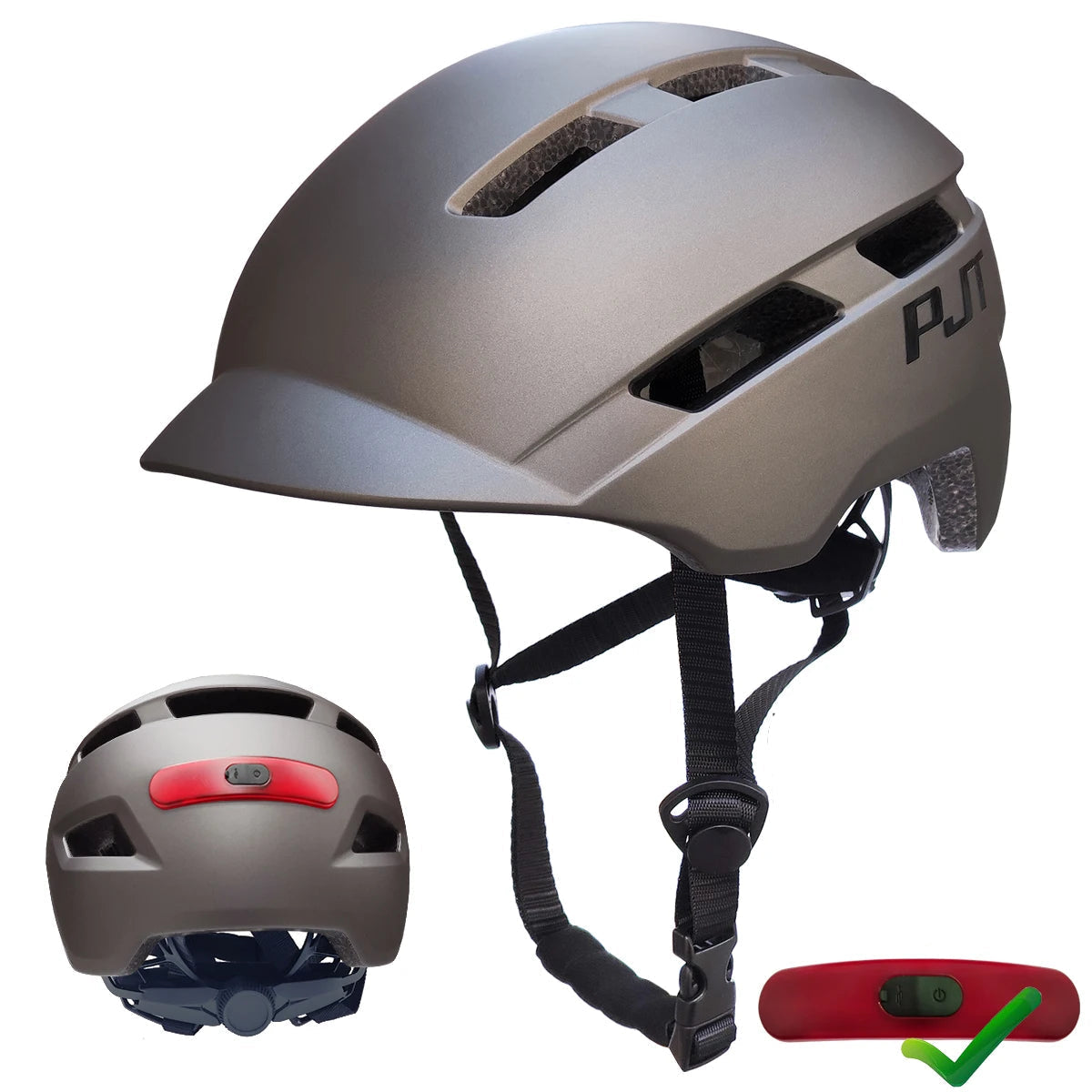 Capacete de Ciclismo Recarregável com Luz USB - Keverest