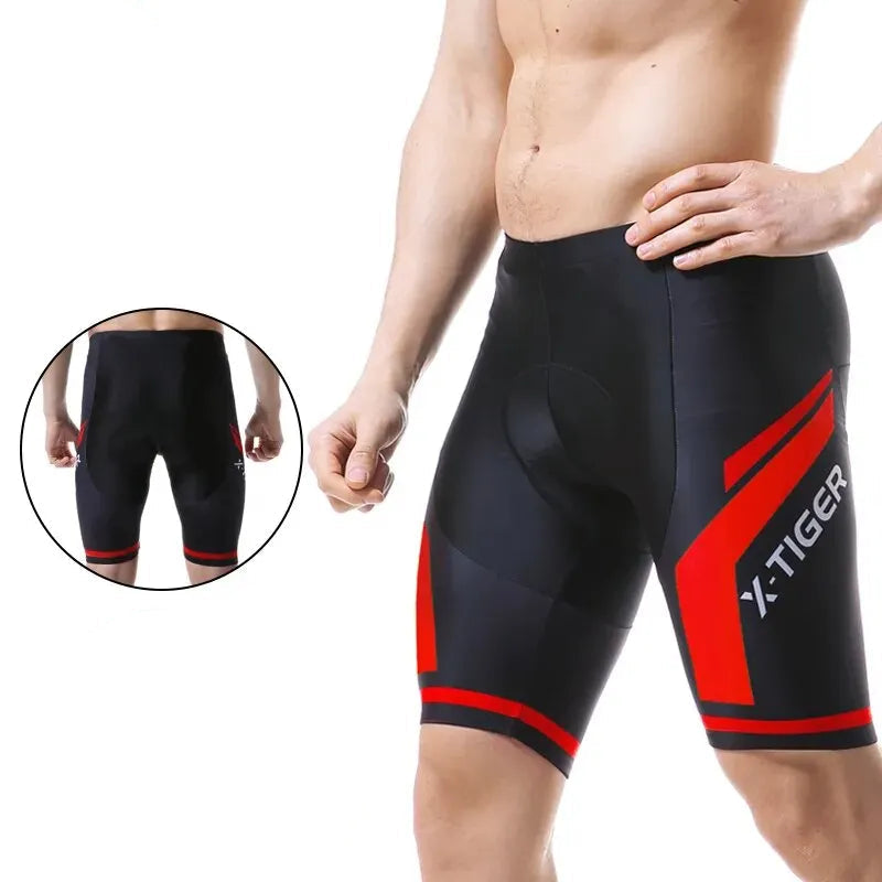 X-TIGER Cycling Shorts Men Gel Pad Roupas de Bicicleta MTB Road Bike Calças Anti-slip Leg Grips Bike Shorts Summer Outfit Roupas