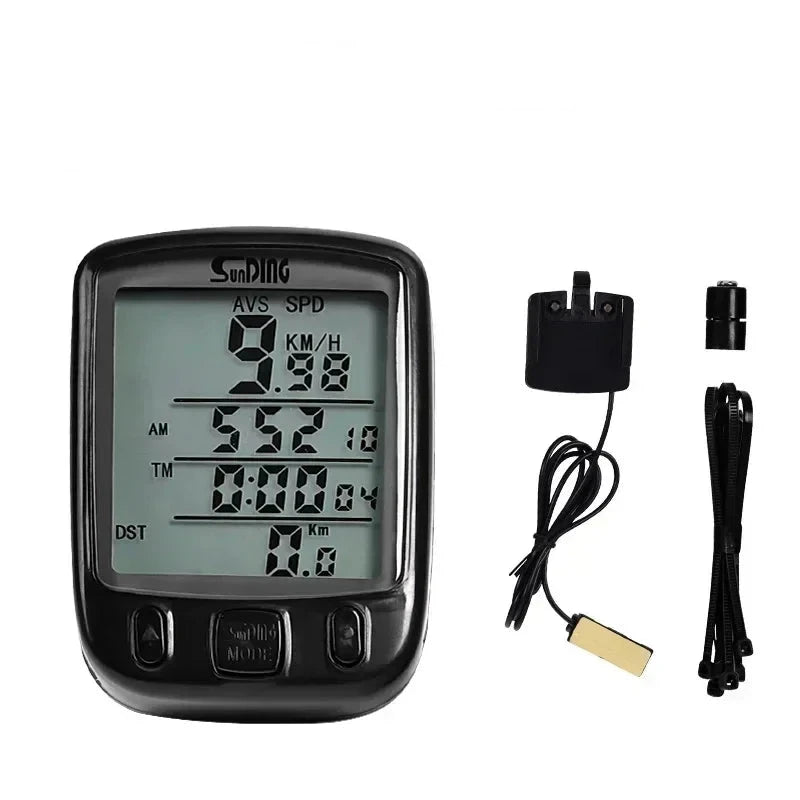 Computador de bicicleta com fio led digital velocímetro odômetro touchscreen ciclismo computador à prova dwaterproof água com luz de fundo