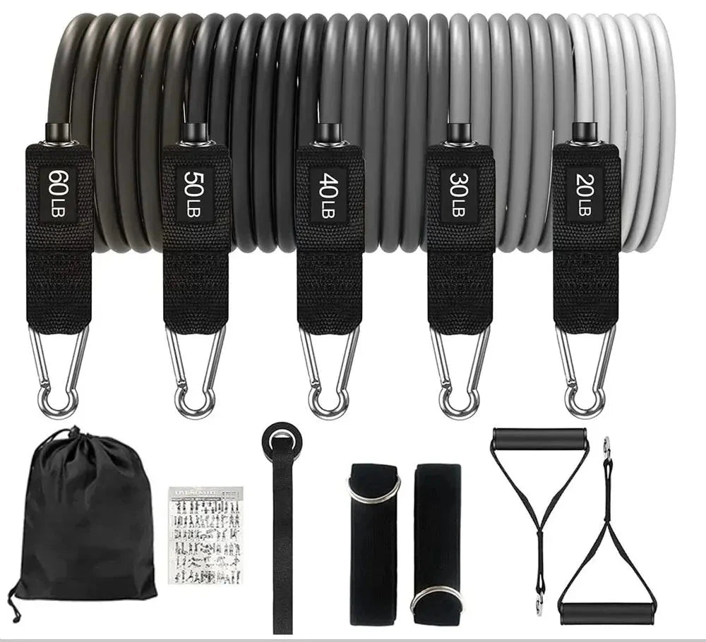 Bandas de resistência para homens e mulheres Corda de tração de tensão Exercício Fitness Home Gym Equipamento de treinamento de força