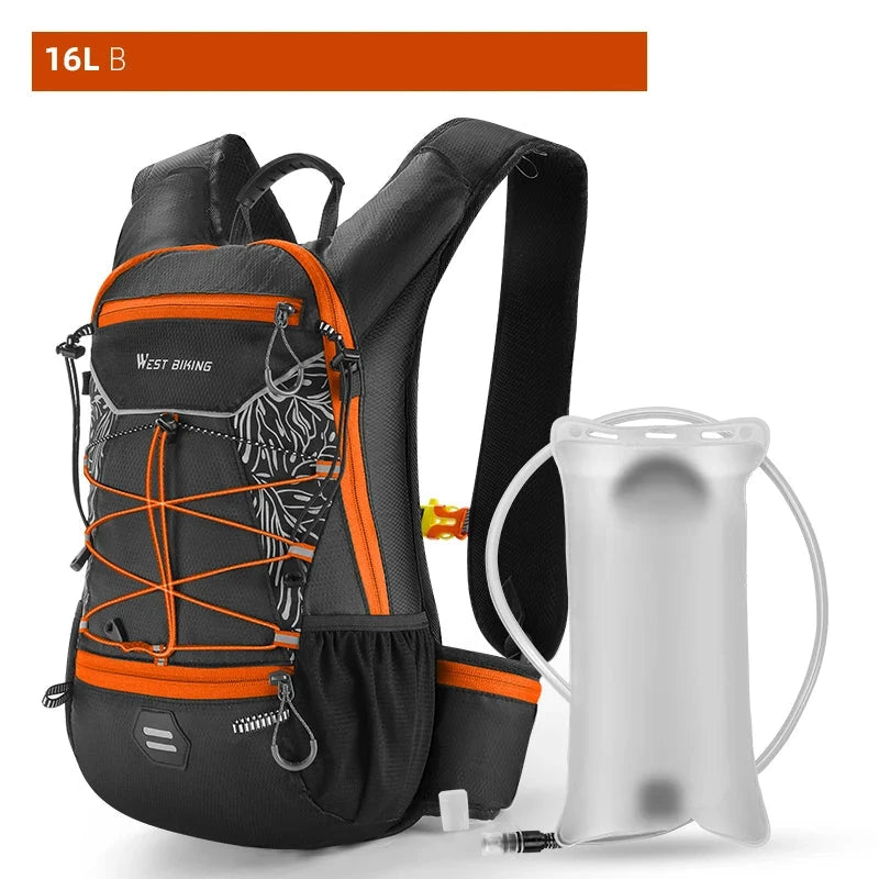West biking 7l/16l ciclismo mochila respirável reflexivo escalada ao ar livre caminhadas hidratação mochila saco de armazenamento capacete da bicicleta