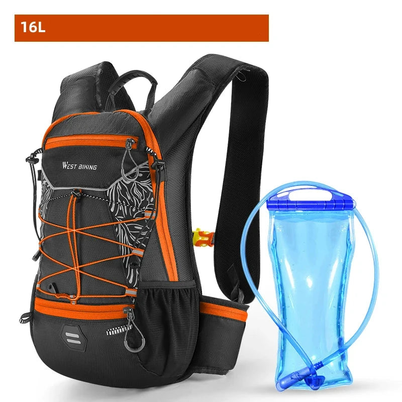 West biking 7l/16l ciclismo mochila respirável reflexivo escalada ao ar livre caminhadas hidratação mochila saco de armazenamento capacete da bicicleta