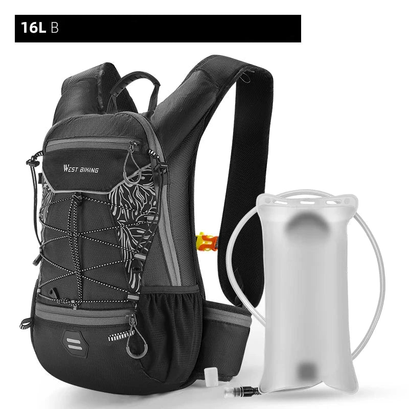 West biking 7l/16l ciclismo mochila respirável reflexivo escalada ao ar livre caminhadas hidratação mochila saco de armazenamento capacete da bicicleta