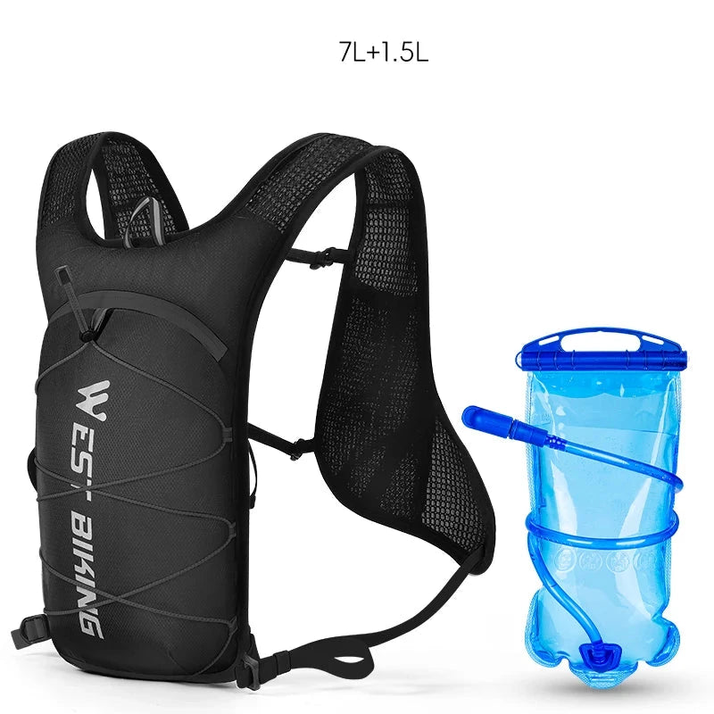 West biking 7l/16l ciclismo mochila respirável reflexivo escalada ao ar livre caminhadas hidratação mochila saco de armazenamento capacete da bicicleta