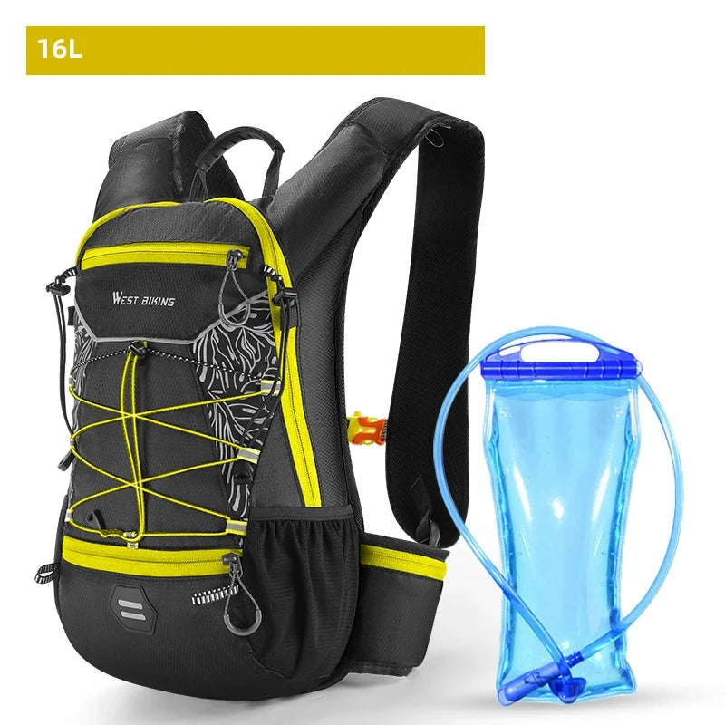 West biking 7l/16l ciclismo mochila respirável reflexivo escalada ao ar livre caminhadas hidratação mochila saco de armazenamento capacete da bicicleta