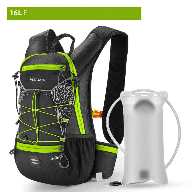 West biking 7l/16l ciclismo mochila respirável reflexivo escalada ao ar livre caminhadas hidratação mochila saco de armazenamento capacete da bicicleta