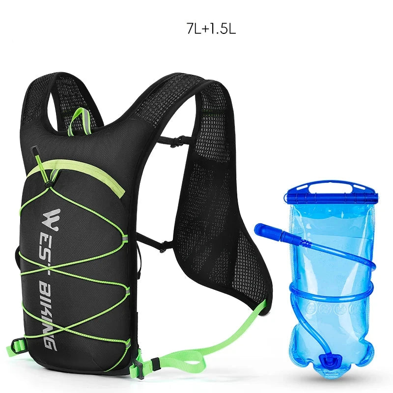 West biking 7l/16l ciclismo mochila respirável reflexivo escalada ao ar livre caminhadas hidratação mochila saco de armazenamento capacete da bicicleta