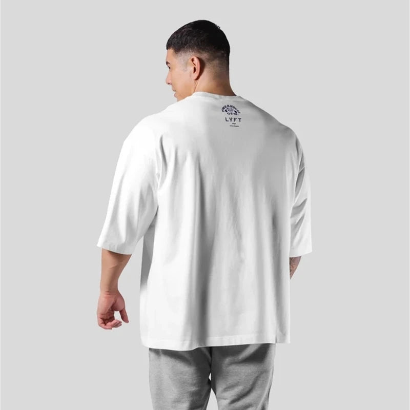 Camiseta Masculina Oversized LYFT de Musculação - Keverest