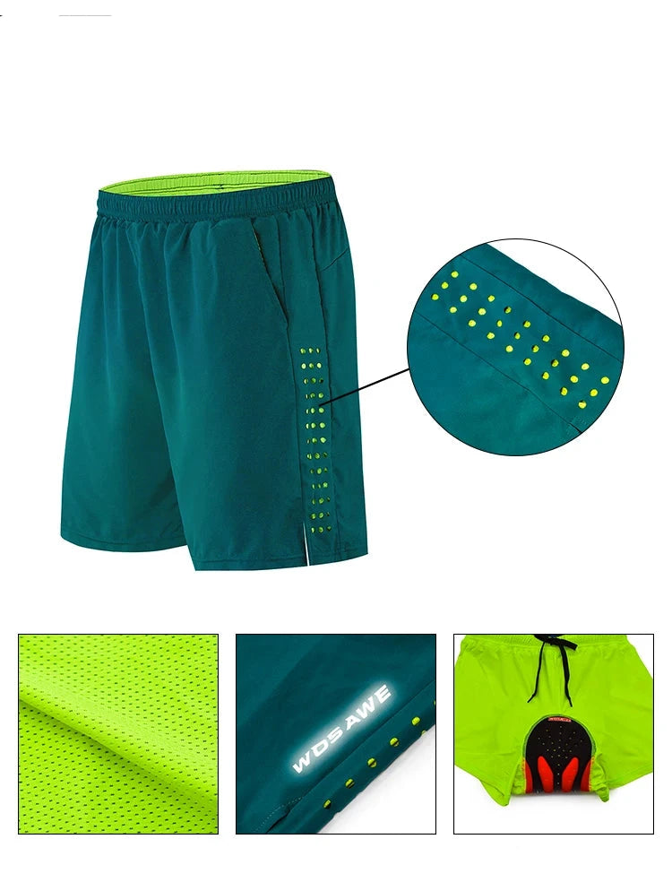 Shorts de Ciclismo Masculino Keverest com Almofada de Gel