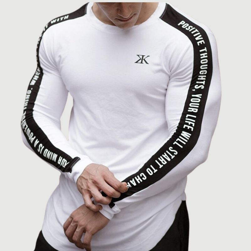 Camiseta Masculina Manga Comprida - Fitness e Casual