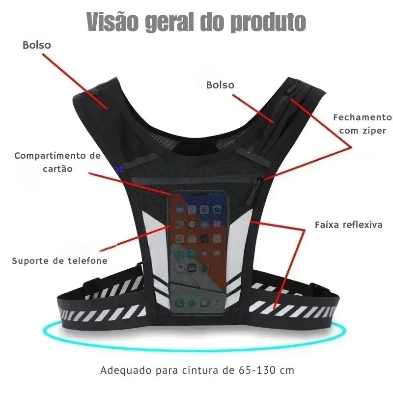 Colete de Corrida Reflexivo Unissex Keverest
