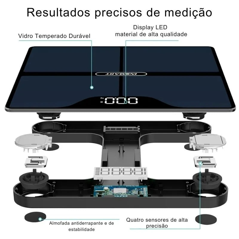Balança Digital INSMART com Bioimpedância - Keverest