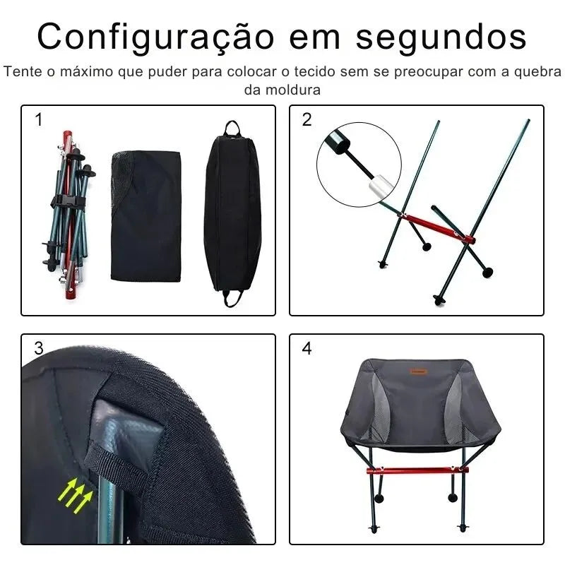 Cadeira Dobrável Pacoone para Camping e Lazer - Keverest
