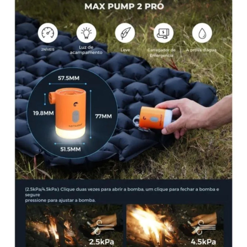 Bomba de Ar Portátil 4 em 1 Keverest - Max Pump 2 Pro