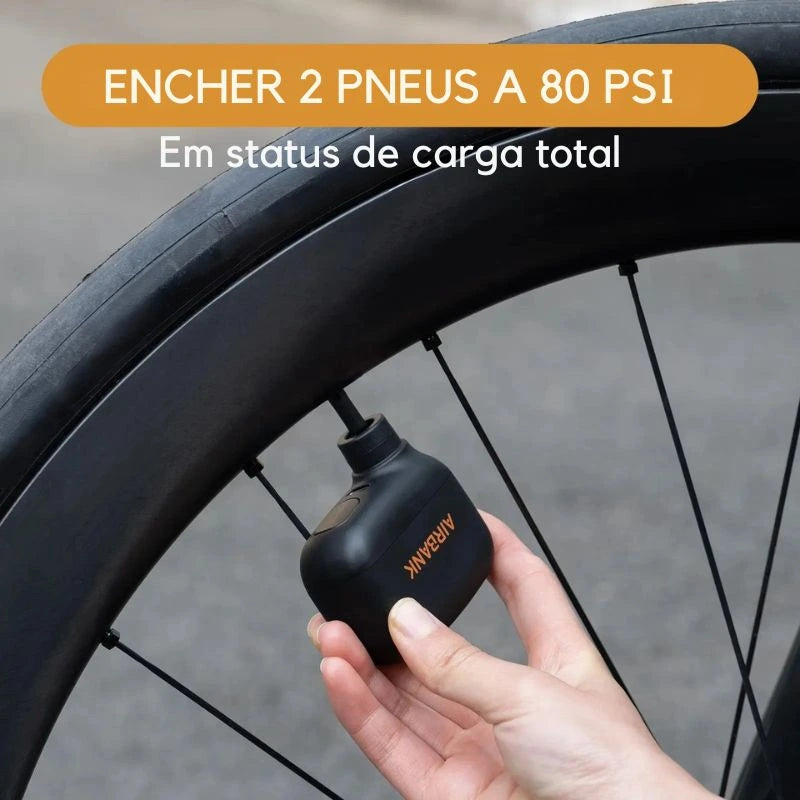 Mini bomba de bicicleta portátil, inflador de ar recarregável, 100PSI, 5V, tipo C, acessórios para bicicleta, Schrader, pneus Presta, AS100