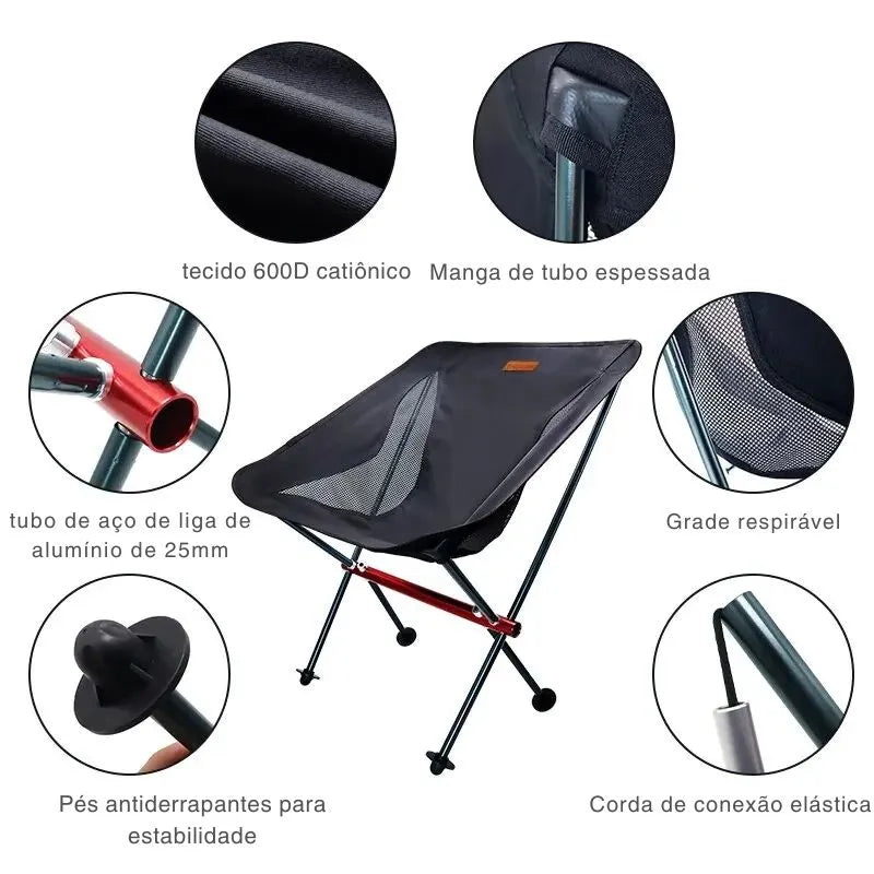 Cadeira Dobrável Pacoone para Camping e Lazer - Keverest
